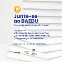 Edufal recebe inscrições para avaliadores de livros até 25 de março